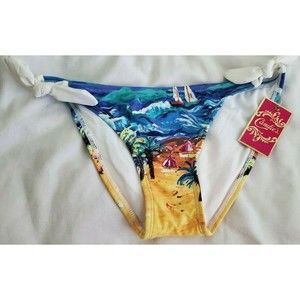 Candies Woman's Beach Scene Bikini Swimsuit Bottom Swimwear Juniors Tie Sides XS
